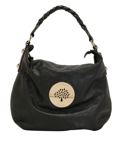 Daria Hobo, &pound;320, Handbags, Black, Leather, Front view